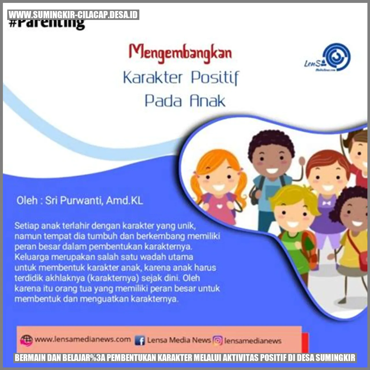 Gambar Anak-anak Bermain dan Belajar di Desa Sumingkir