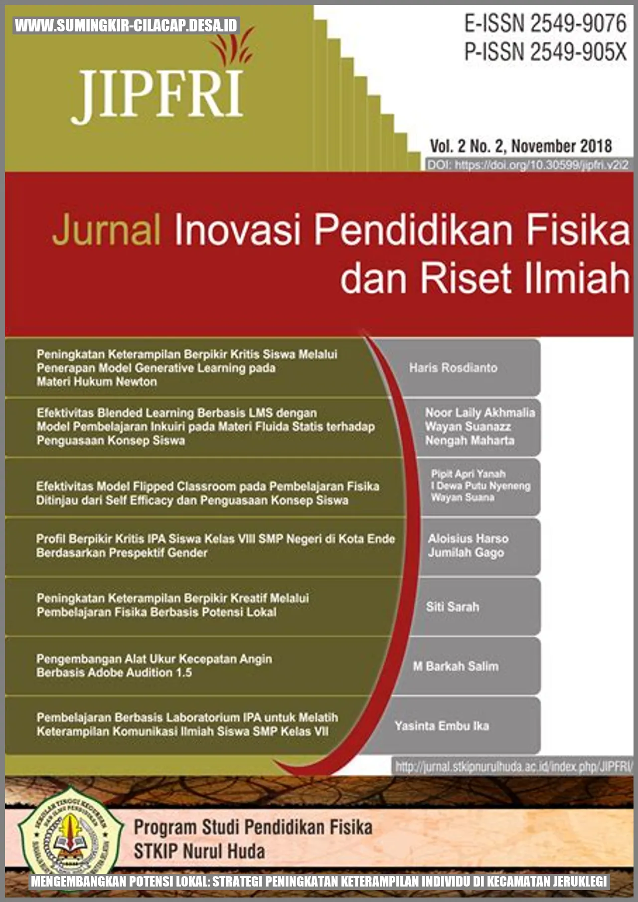 Mengembangkan Potensi Lokal: Strategi Peningkatan Keterampilan Individu di Kecamatan Jeruklegi